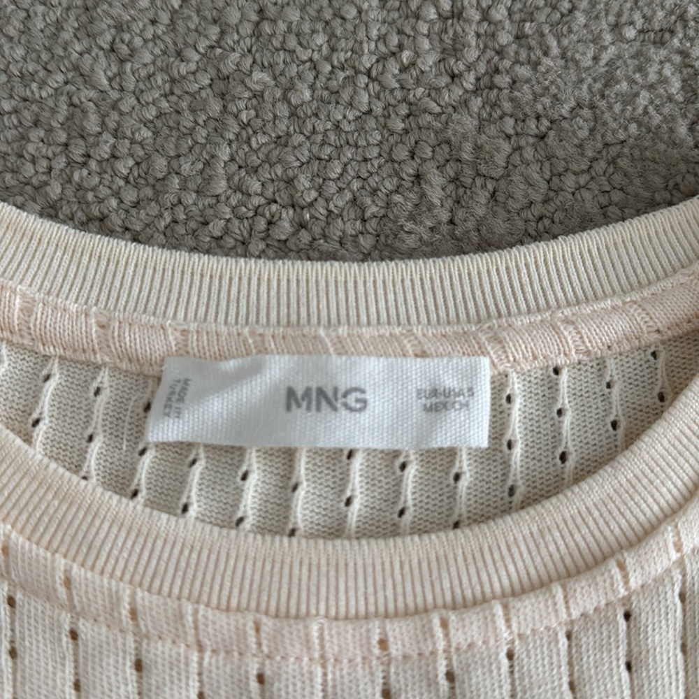 Mango Cream Ribbed Tank Top - Picture 2 of 3